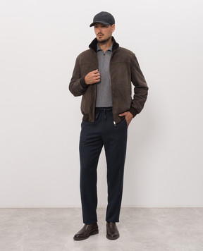 Canali Brown suede jacket LE00298O70509