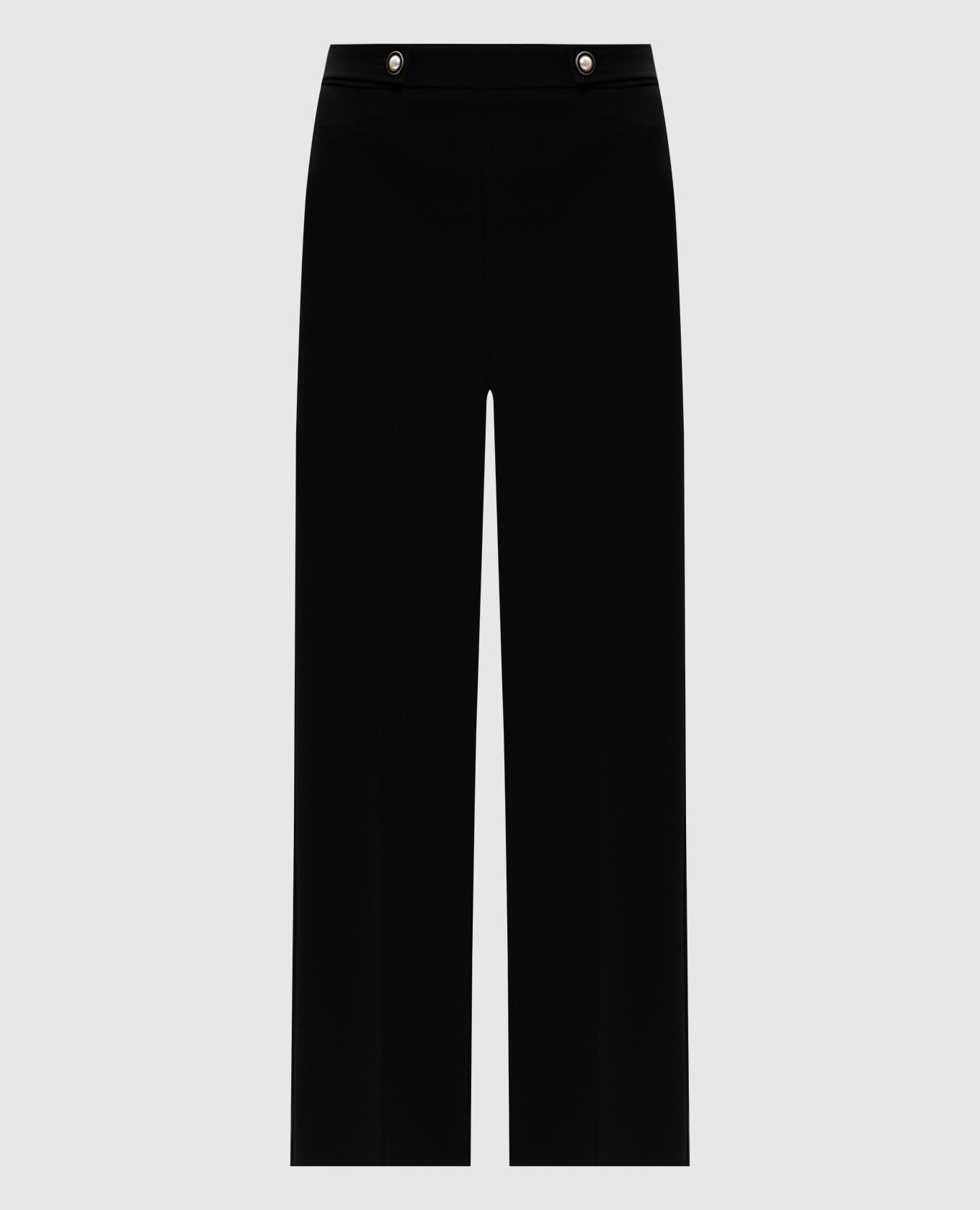 Black flared pants with logo