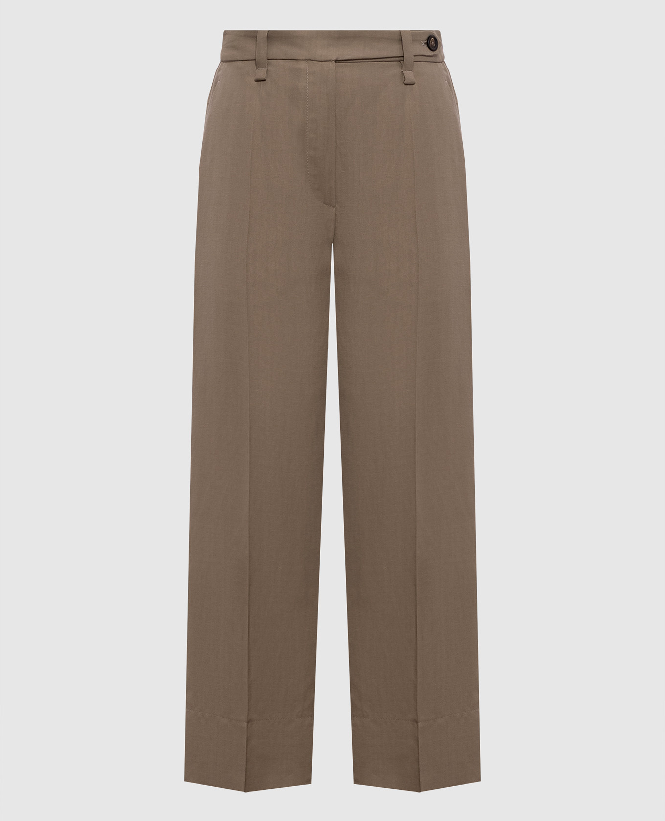 Brown linen pants