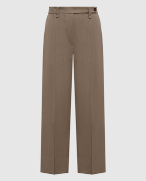 Brunello Cucinelli Brown linen pants MH126P9184