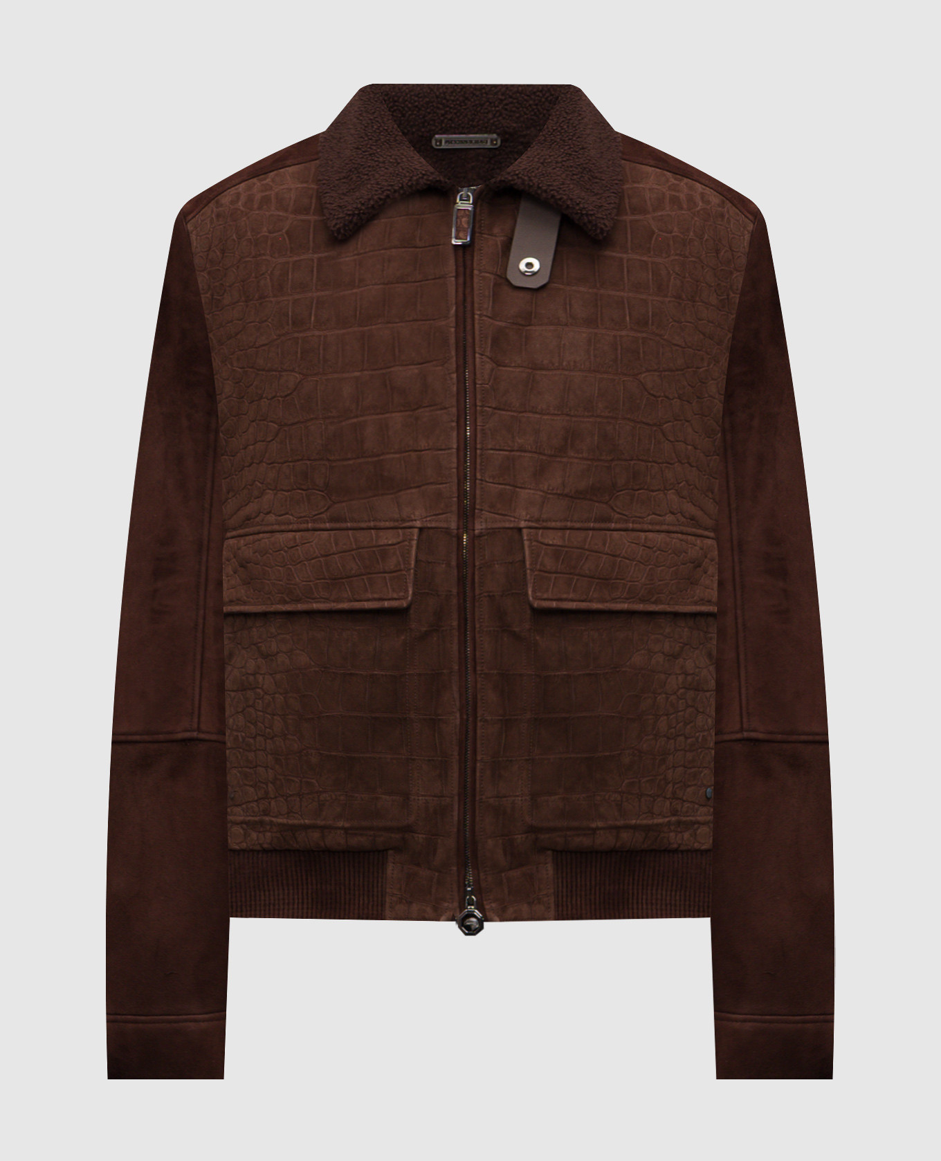 

Brown suede jacket with fur Stefano Ricci