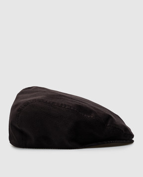 Dolce&Gabbana Dark brown corduroy cap GH587AFUVET