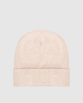 Brunello Cucinelli Beige cashmere hat with monil chain M12163199