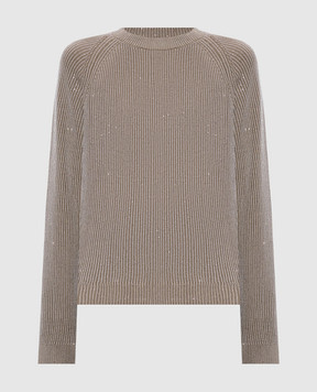 Peserico Khaki sequined jumper A99037F079312A