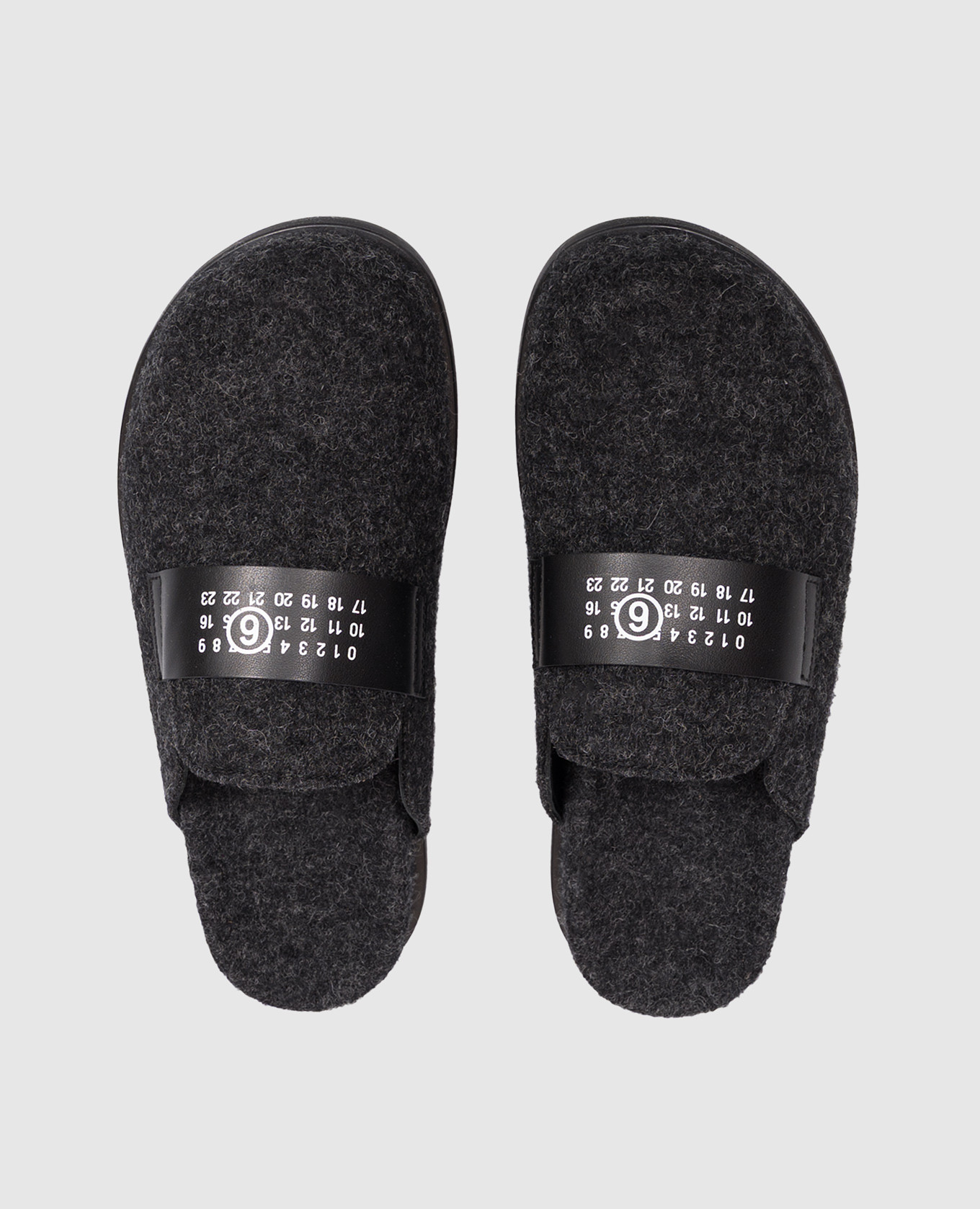 Children's gray wool mules Maison Margiela MM6 4