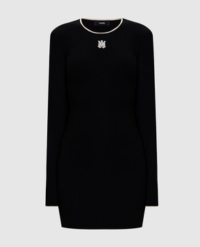 AMIRI Black ribbed mini dress AWDRCA1092