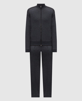 Stefano Ricci Blue wool tracksuit K909049R31T26302P3D