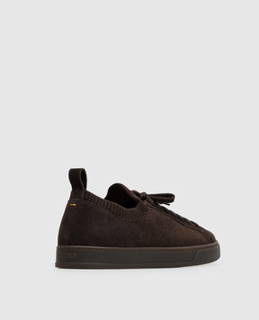 Doucal's Brown sneakers with textured logo DU3381SPENPZ785