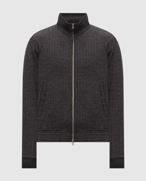 Tom Ford Gray jacket with wool and silk pattern JZL024JMC114