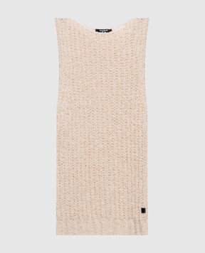 Balmain Beige tweed top GF0AE200KJ71