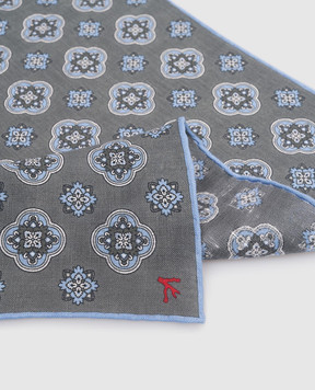 ISAIA Gray linen scarf FZOOO5FZ788