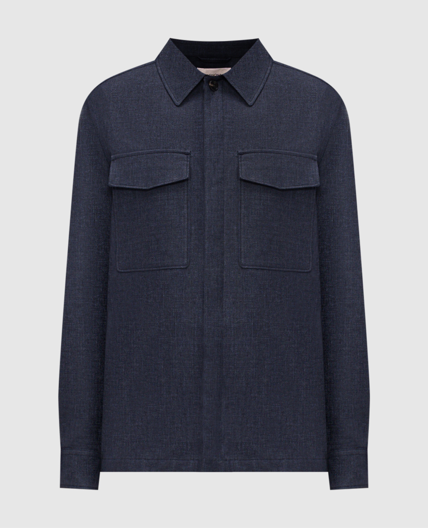 

Blue linen shirt-style jacket Agnona