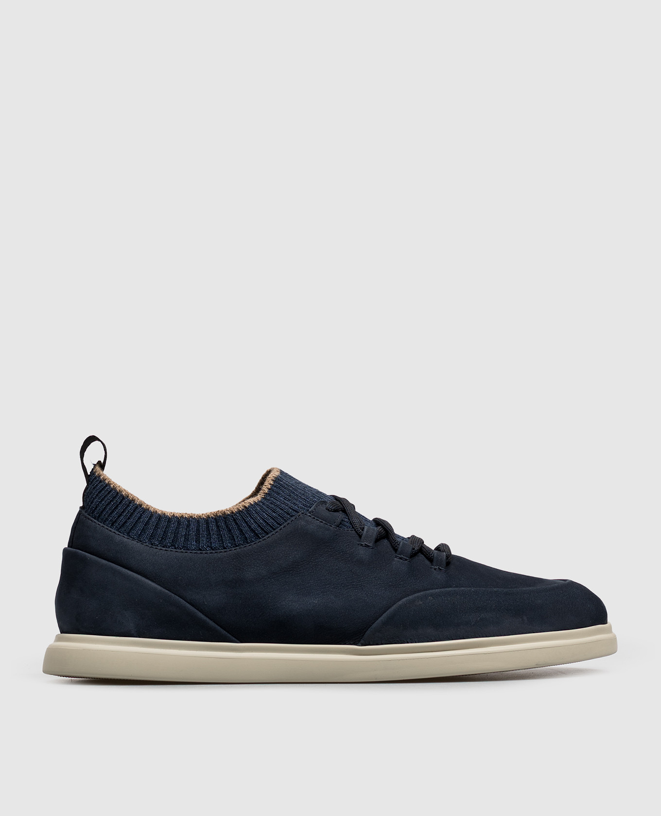 Navy blue nubuck sneakers