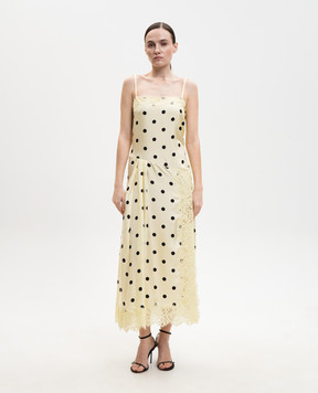 Max Mara Sportmax Yellow CAPO silk polka dot dress SPXCAPO