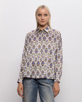 Momoni Beige Flau silk blouse MOSH01704MO