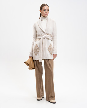 MooRER Brown OFILIA wool and cashmere pants OFILIAFSR