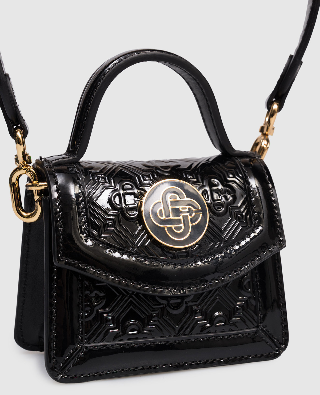 Jeanne black patent leather mini bag Casablanca 4