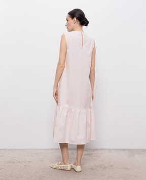 Peserico Pink midi dress with ruffles M02782T605750