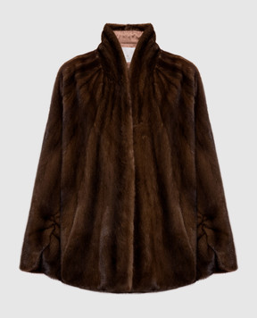 Rindi Brown mink fur coat 065VS026