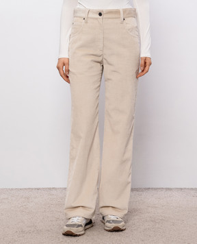 Brunello Cucinelli Beige corduroy pants MP180P9075