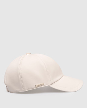 Enrico Mandelli Beige wool cap with logo engraving CAP4014531