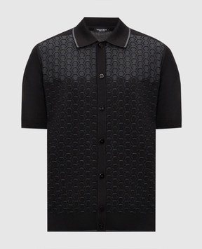 Stefano Ricci Black cardigan with short sleeves K818109PAMF26175