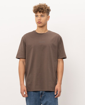 Premiata Brown T-shirt with logo print PA1027