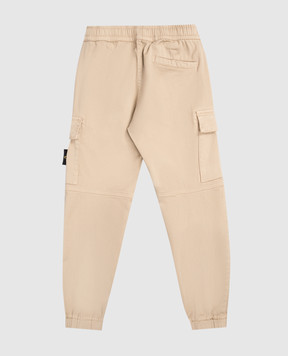 Stone Island Children's beige joggers with logo K2S163100007S001214