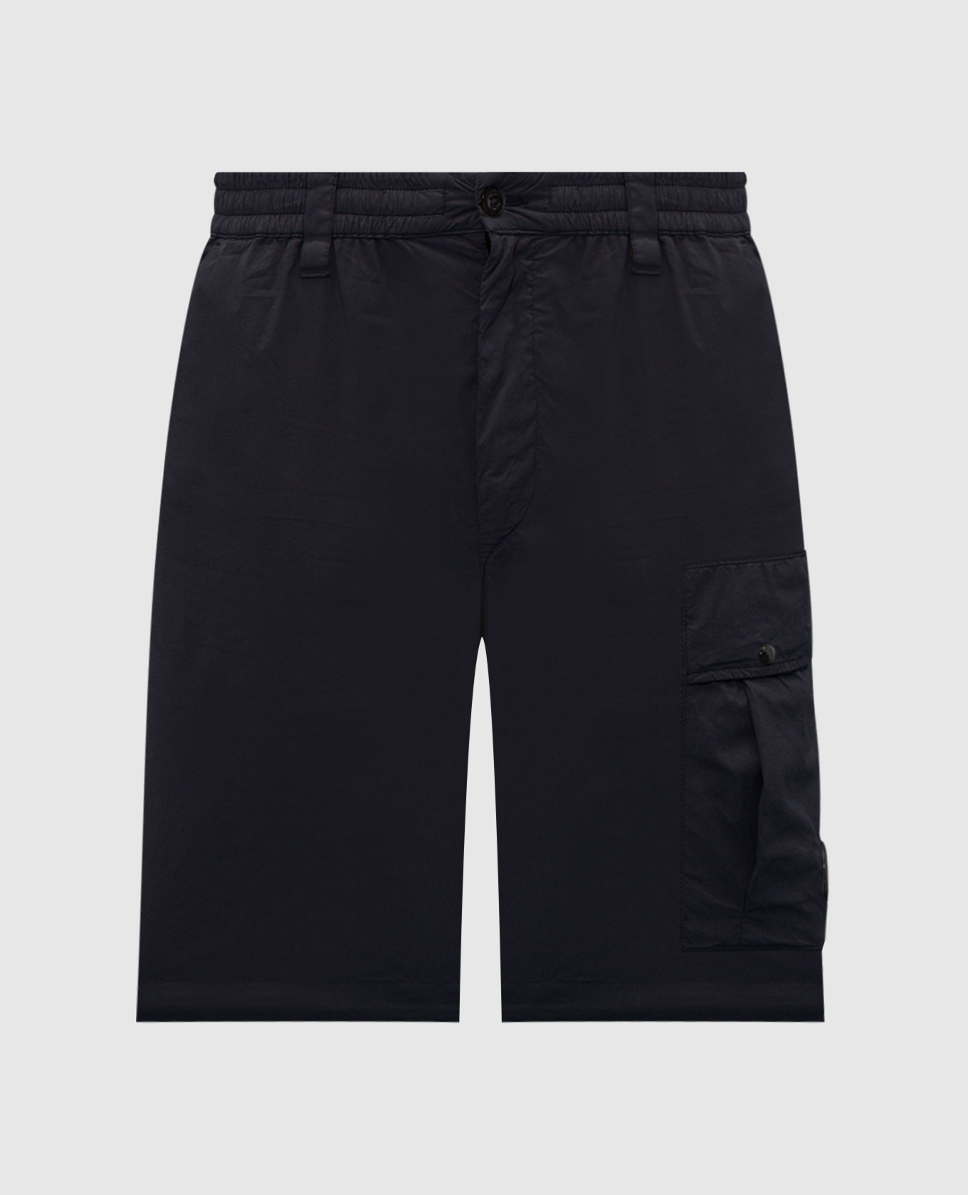Blue shorts with logo patch