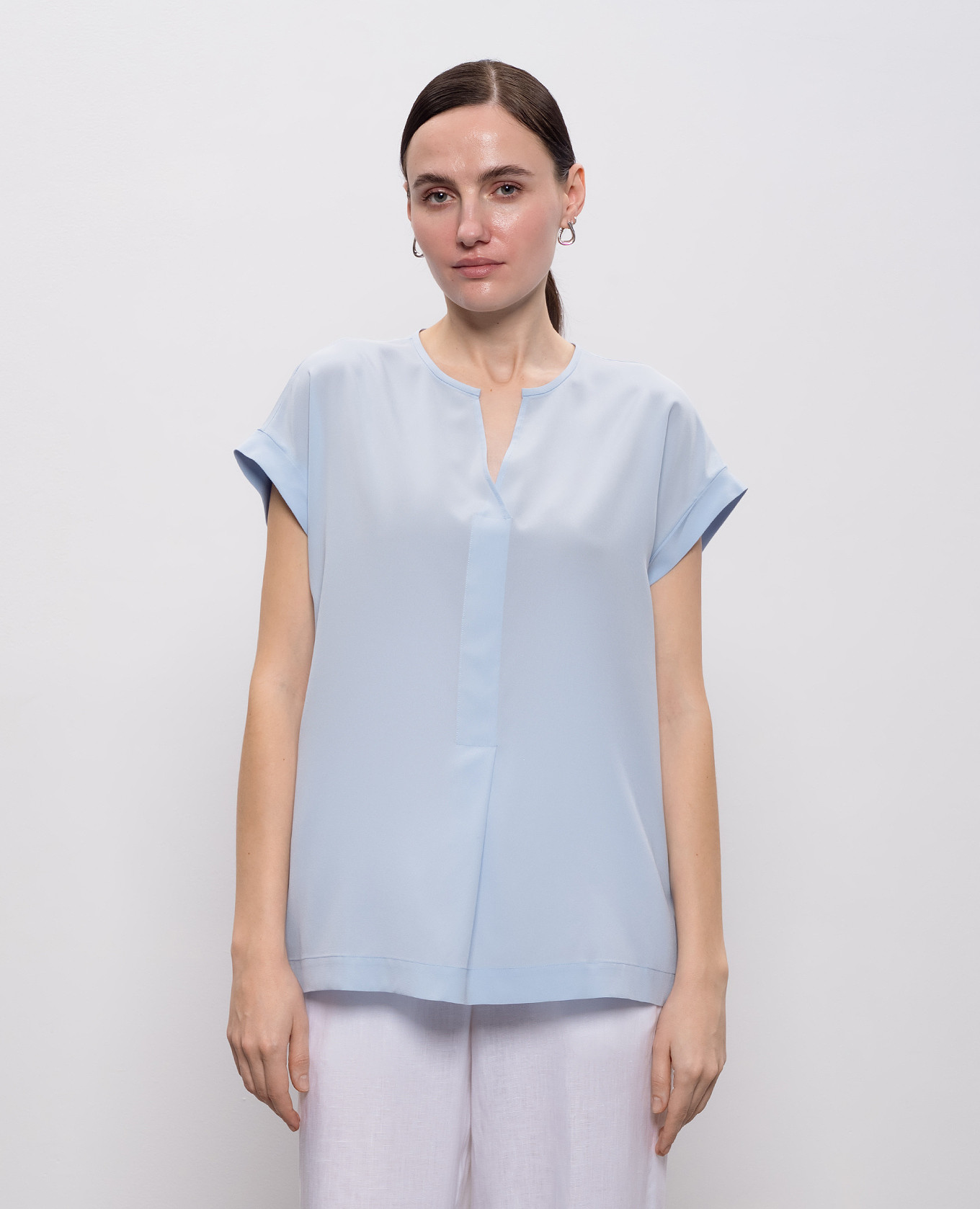 

Blue silk top Peserico, Light blue