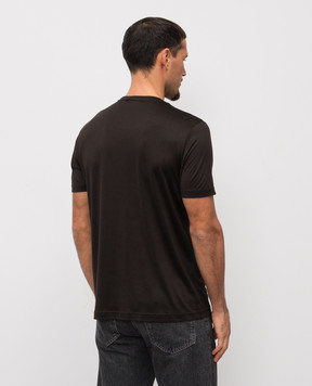 Stefan Brandt ENNO brown silk t-shirt ENNOSE