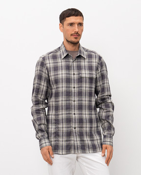 Kiton Checked linen shirt UMCBUBAH09640
