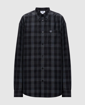 Vetements Black checkered shirt MH27SH059BCw
