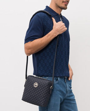 Stefano Ricci Blue leather bag with Asia embossing ND155GTPMR1MR