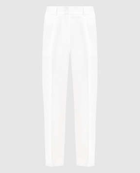 Peserico White linen pants A0408706668