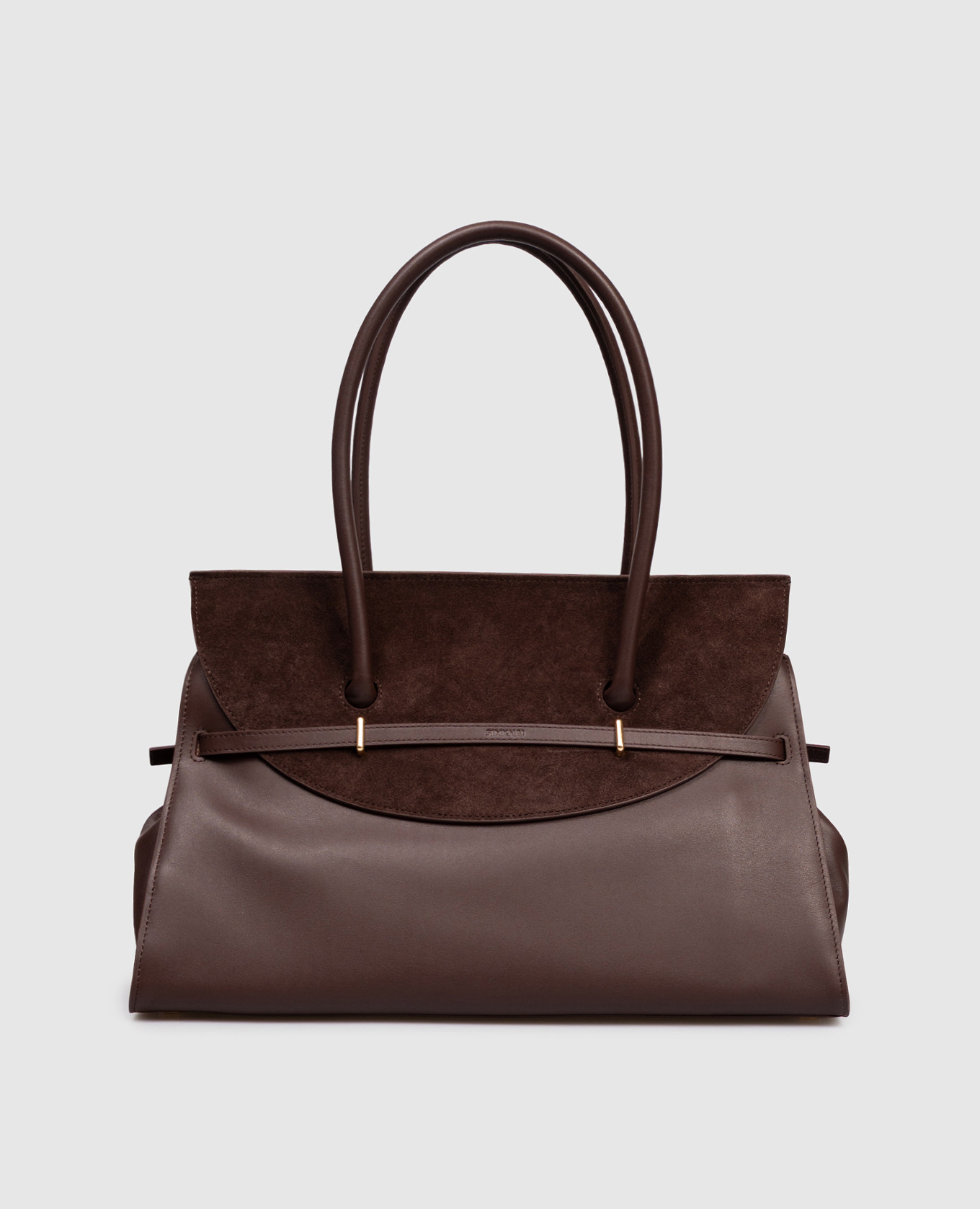 

River Suede Brown Leather Crossbody Bag Simkhai