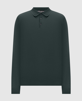 Dolce&Gabbana Green cashmere polo shirt GXZ25TJBW1W