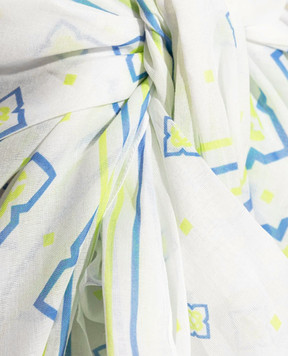 Casablanca White pareo in Degrade Monogram print ASP26ACC23302EXBC