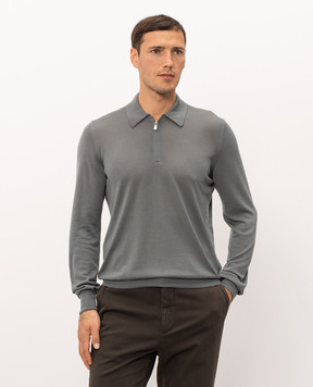 Enrico Mandelli Green wool polo shirt 4K167A5274
