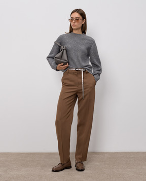 Brunello Cucinelli Brown wool pants MP548P9277