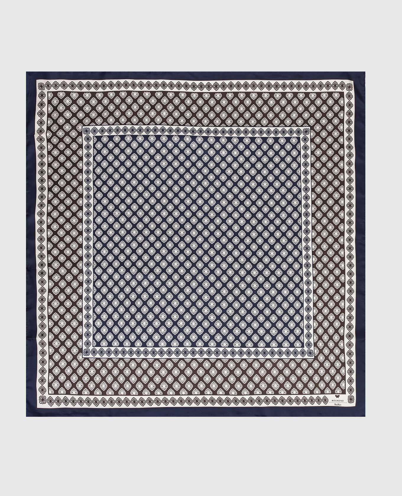 

ONESTO blue printed silk scarf Max Mara Weekend