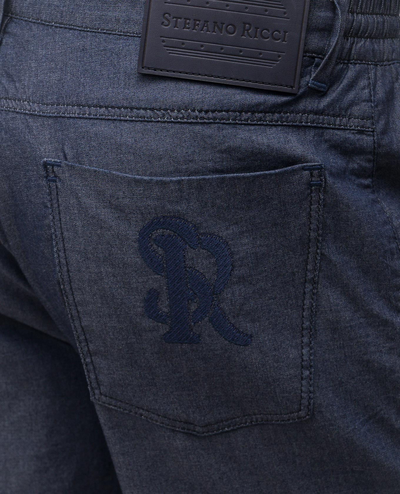 

Blue shorts with logo patch Stefano Ricci