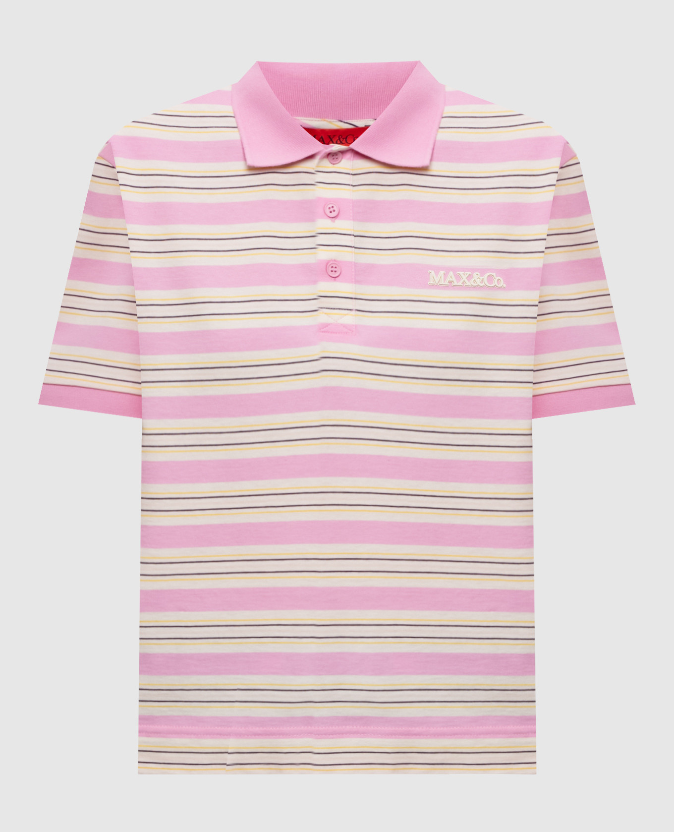 

MANDARE pink striped polo shirt Max & Co