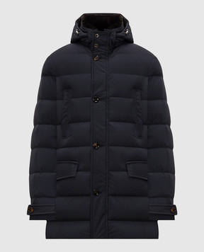 MooRER Blue down jacket SATURNO SATURNOSTP