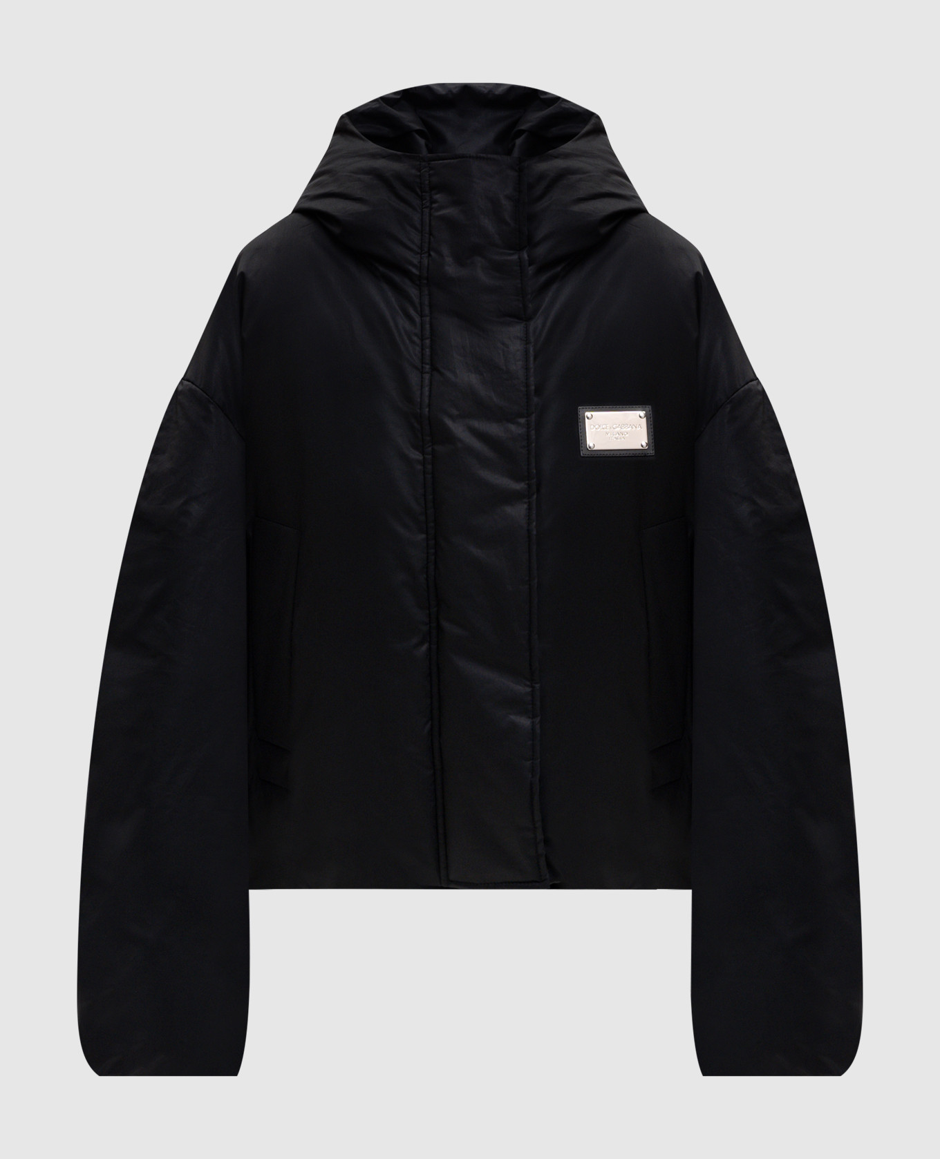 

Black insulated jacket with logo Dolce&Gabbana