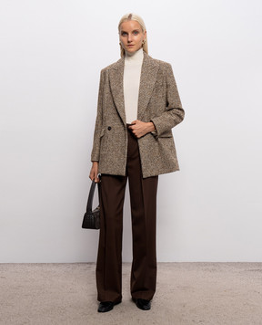 Dondup Ivory wool, silk and cashmere turtleneck DT432M01016D002