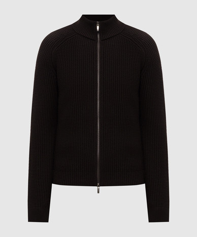 Brown wool cardigan