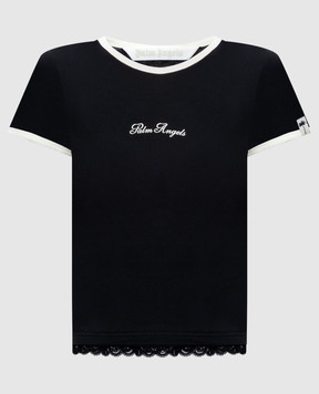 Palm Angels Black t-shirt with logo print PAWAA004JR006