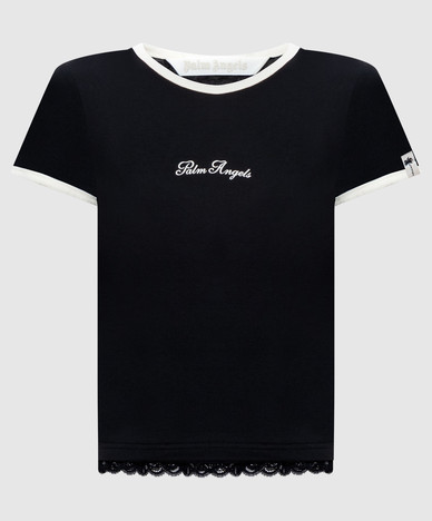 Zwart T-shirt met logo-opdruk