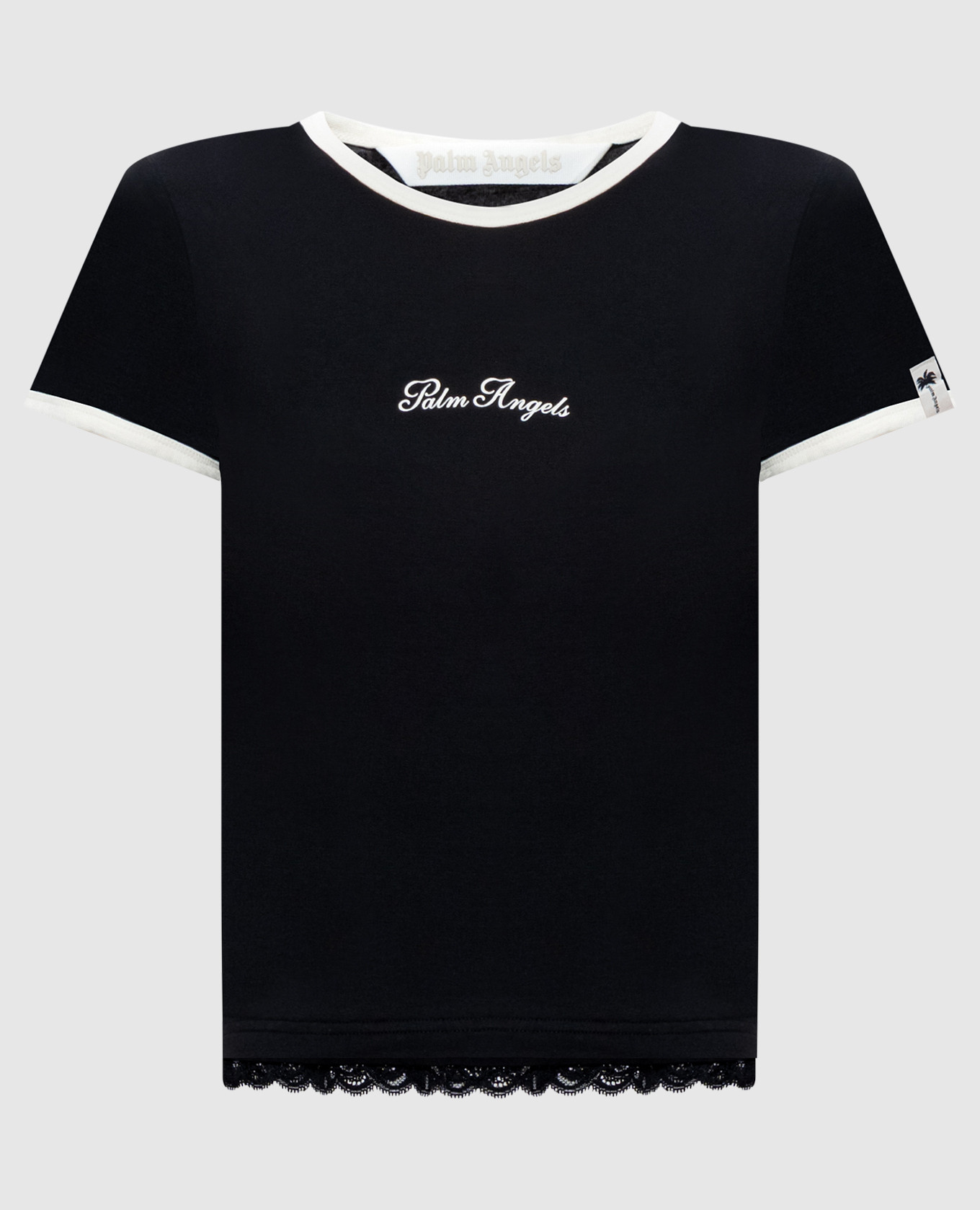 Black t-shirt with logo print Palm Angels